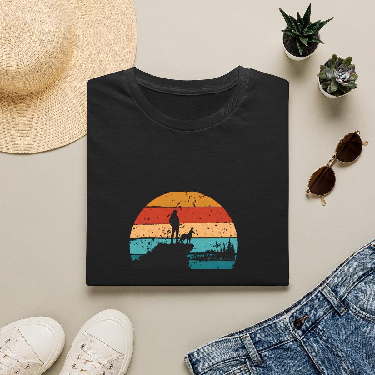 The Best View Comes With a Dog –  Supersoft Unisex T-Shirt
