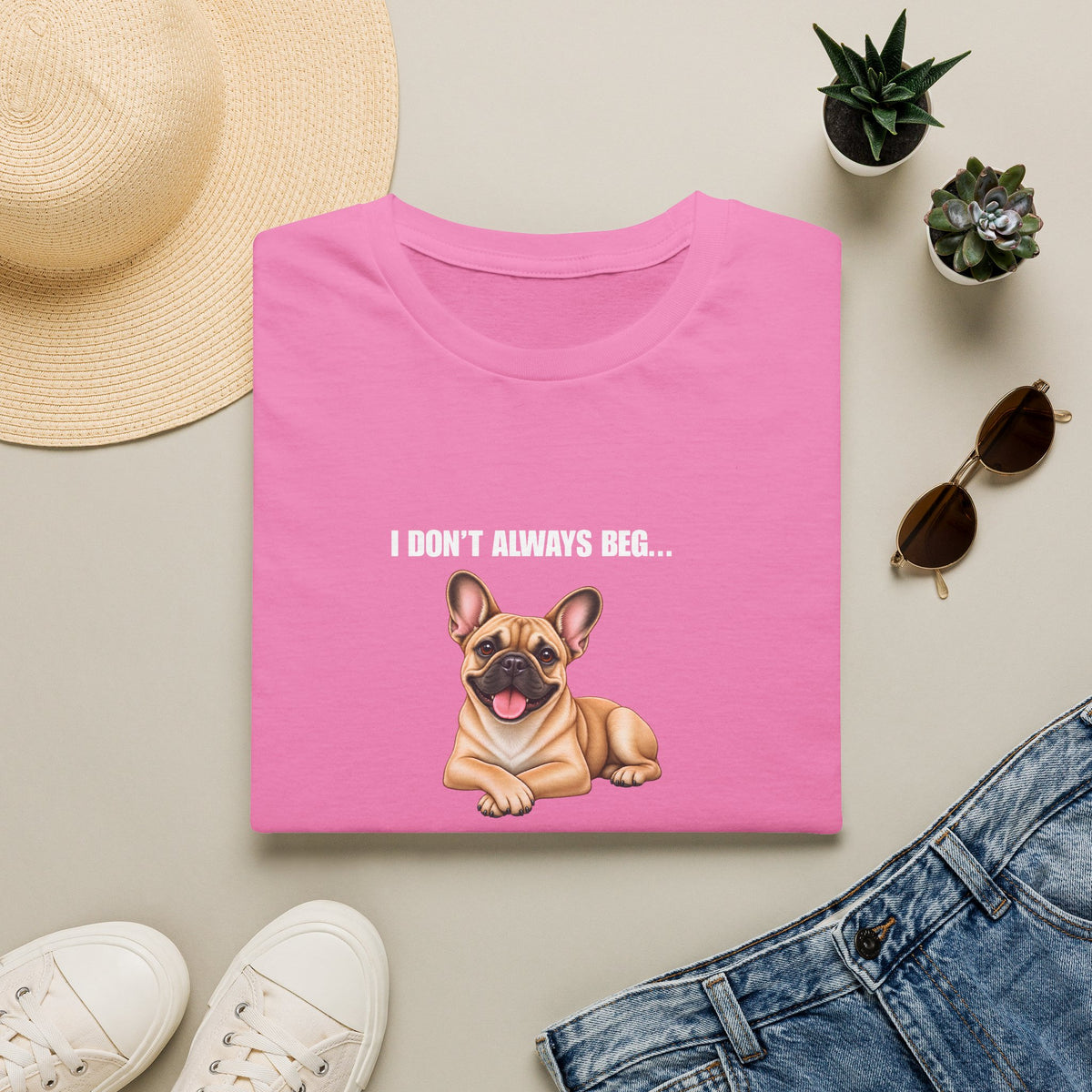 I Don’t Always Beg...But When I Do, I Use My Saddest Eyes - French Bulldog Supersoft Unisex T-Shirt