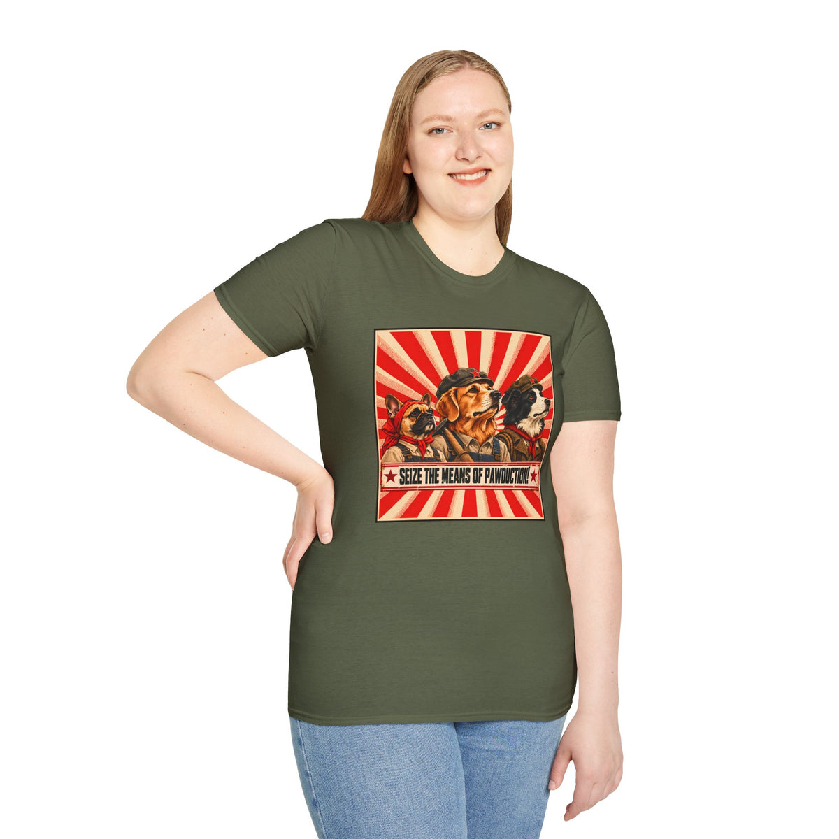 Seize the Means of Pawduction! – The Canine Workers' Revolution - Supersoft Unisex T-shirt