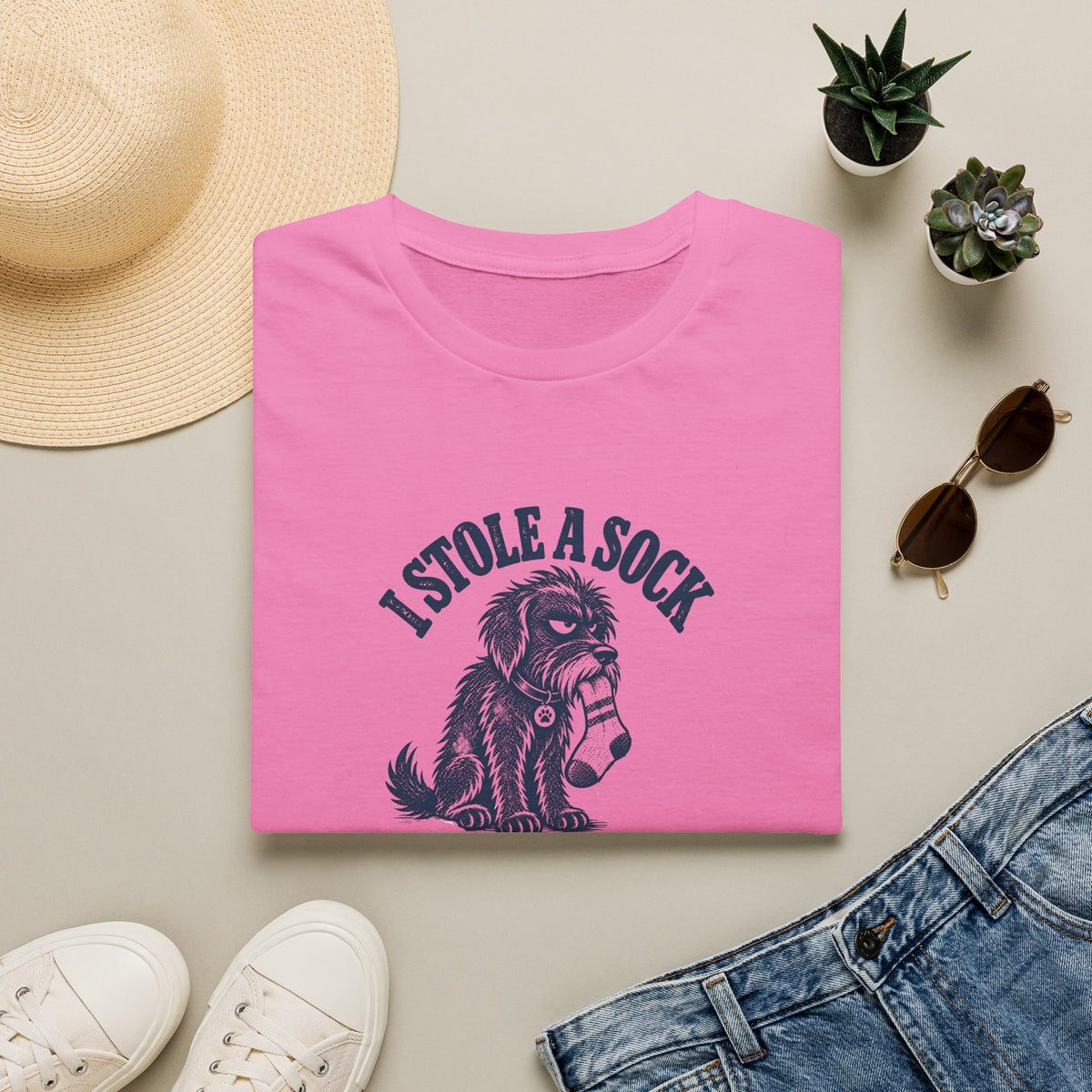 Grumpy Dog - I Stole A Sock...Nobody Appreciated It –  Supersoft Unisex T-Shirt