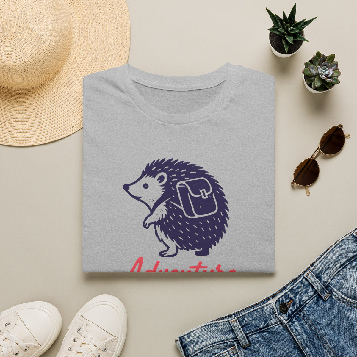 Adventure Awaits Hedgehog –  Supersoft Unisex T-Shirt