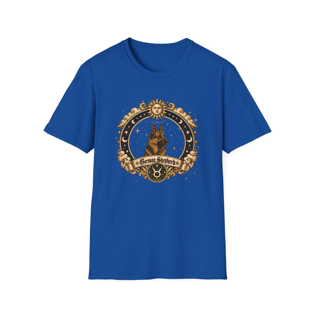 Zodiac Taurus German Shepherd - Dog Horoscope Star Sign - Supersoft Unisex Funny T-shirt