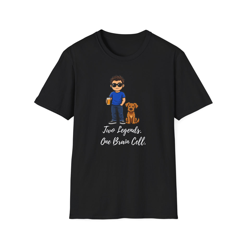 Beer, Dogs and Dudes - Two Legends, One Brain Cell - Supersoft Unisex T-shirt