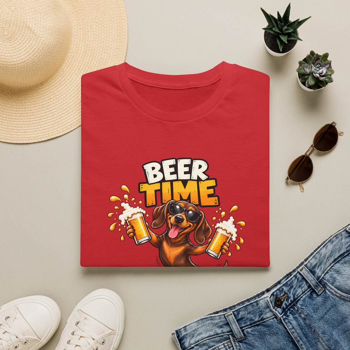 Beer Time, Madafakas! – Dachshund - Supersoft Unisex T-shirt