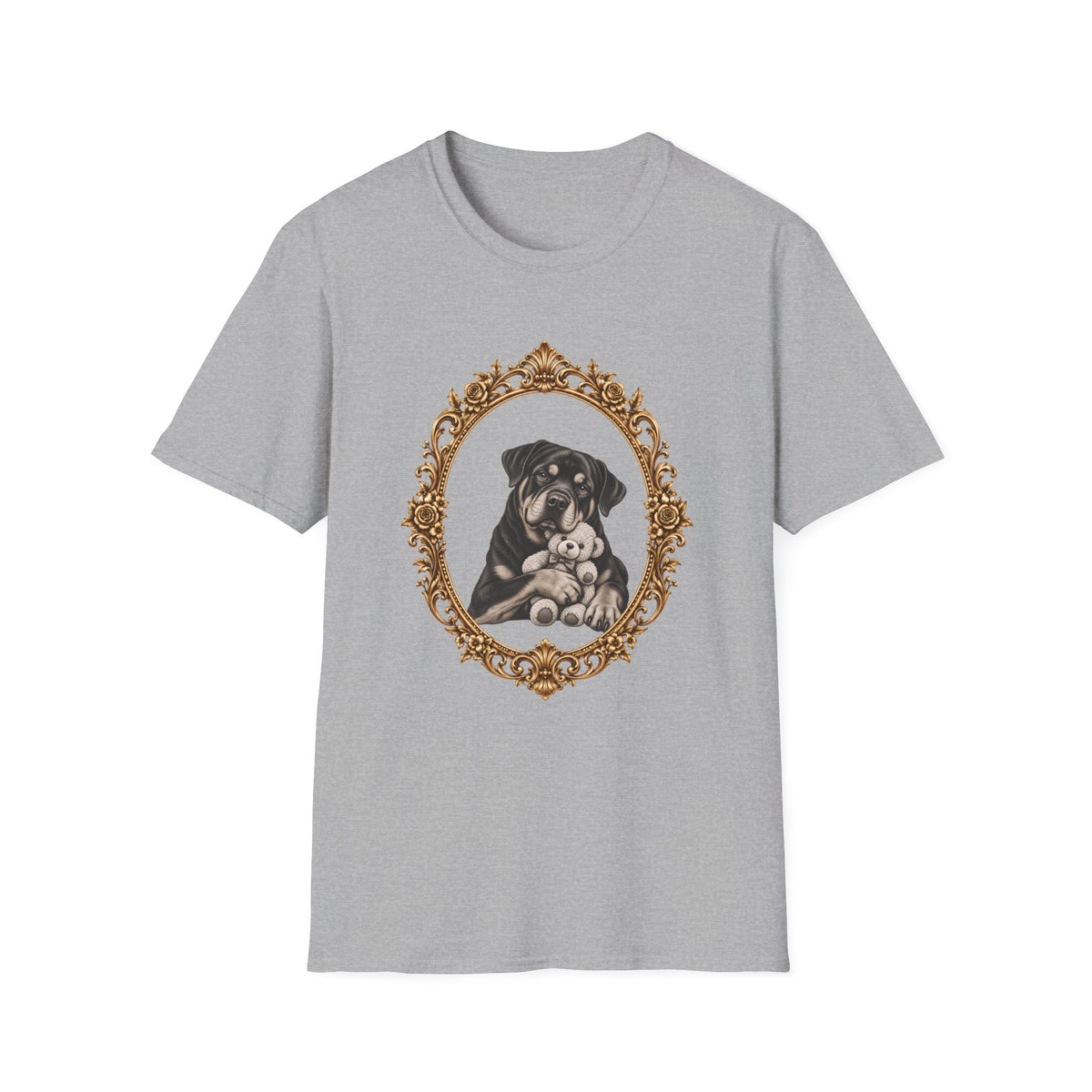 The Gentle Giant – Rottweiler & Teddy Bear - Supersoft Unisex T-shirt