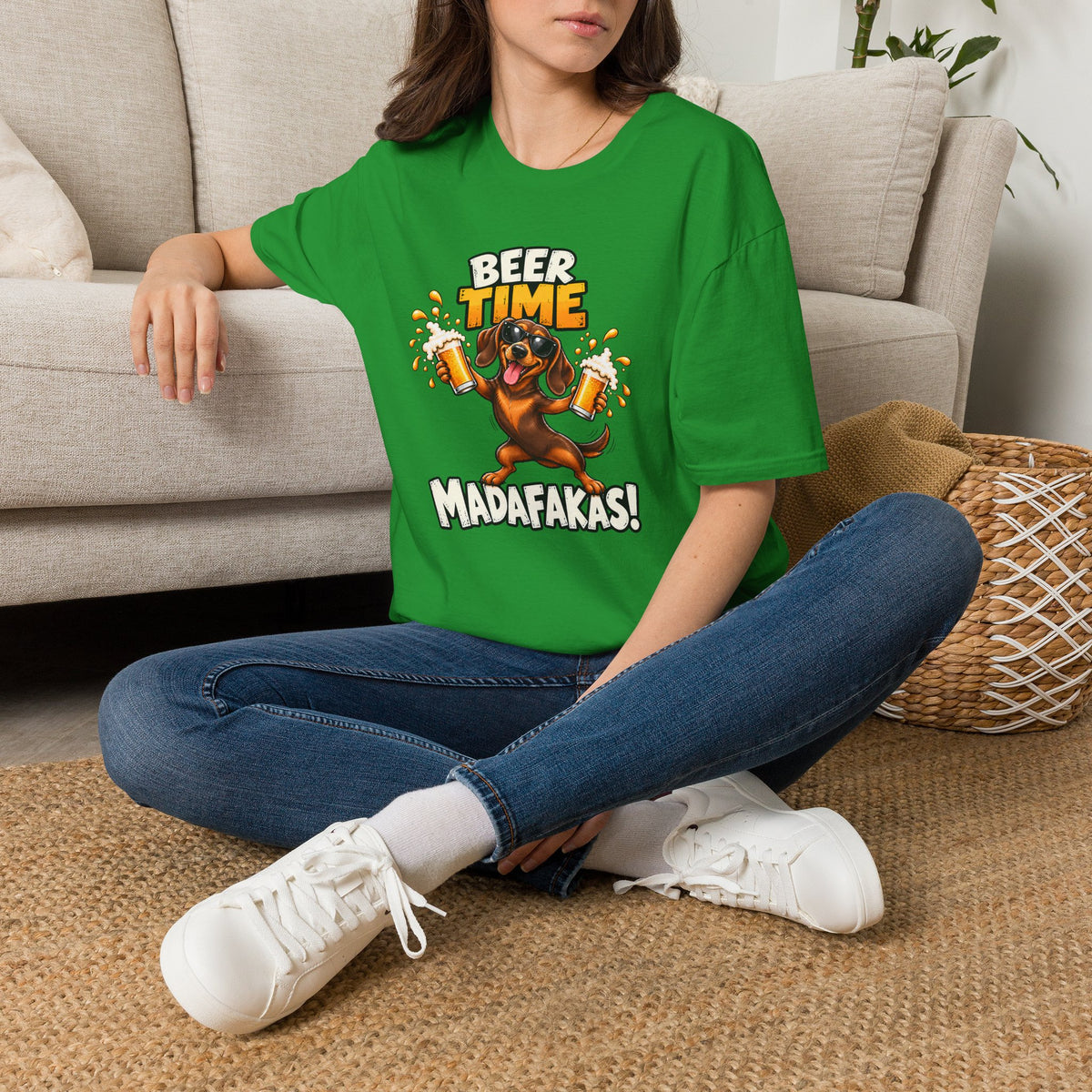 Beer Time, Madafakas! – Dachshund - Supersoft Unisex T-shirt