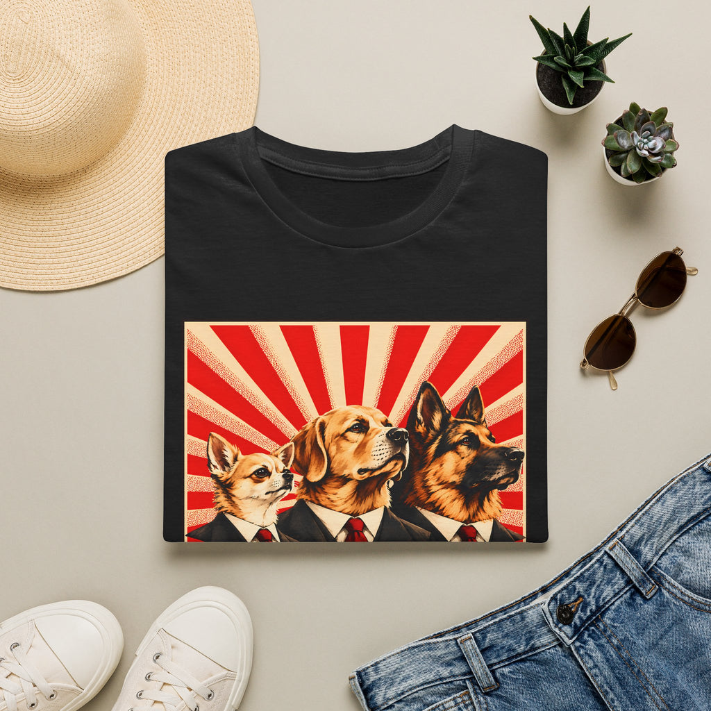 The Pawletariat Shall Rise! – United We Bark, Divided We Beg! - Supersoft Unisex T-shirt