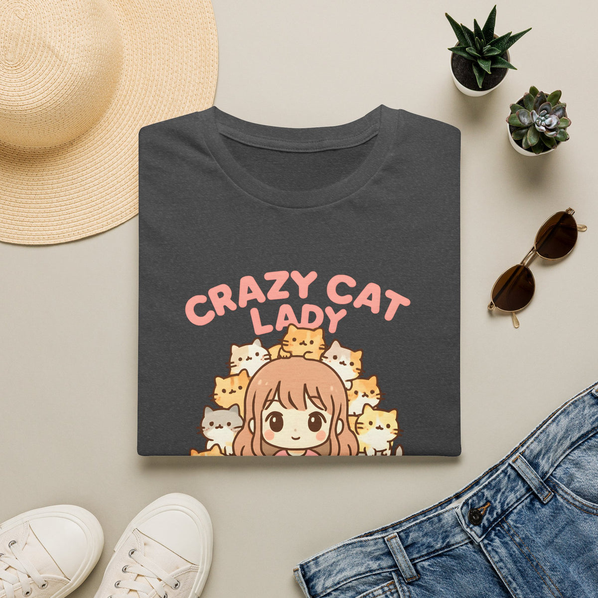 Crazy Cat Lady Cute Kawaii –  Supersoft Unisex T-Shirt