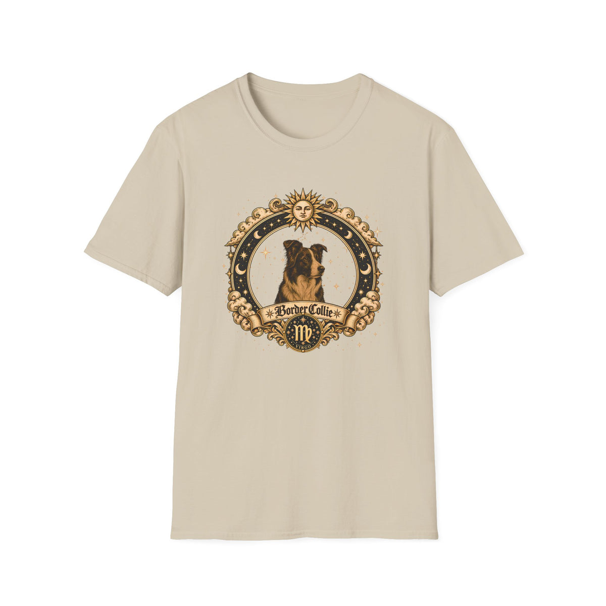 Zodiac Virgo Border Collie - Dog Horoscope Star Sign - Supersoft Unisex T-shirt