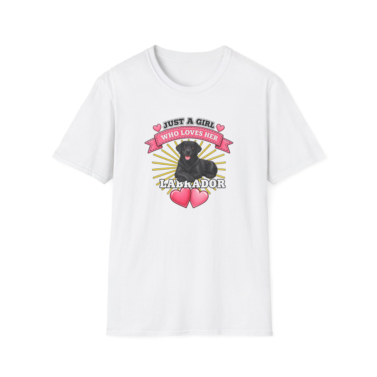 Just a Girl Who Loves Her Black Labrador –  Supersoft Unisex T-Shirt