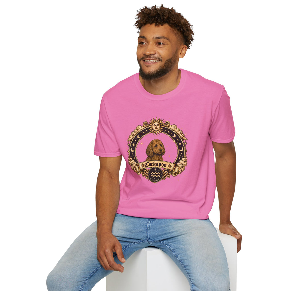 Zodiac Aquarius Cockapoo - Dog Horoscope Star Sign - Supersoft Unisex T-shirt