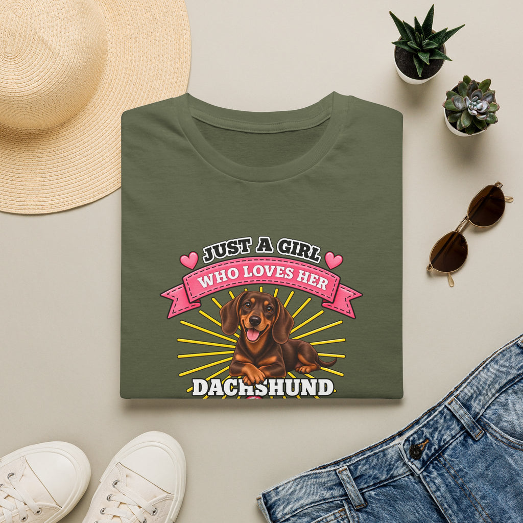Just a Girl Who Loves Her Dachshund –  Supersoft Unisex T-Shirt