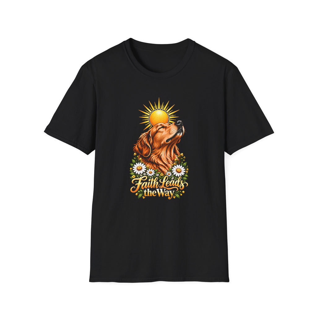 Faith Leads the Way - Golden Retriever - Supersoft Unisex T-shirt