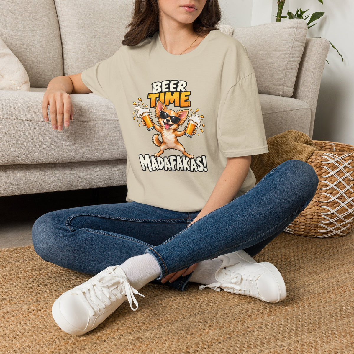 Beer Time, Madafakas! – Chihuahua - Supersoft Unisex T-shirt