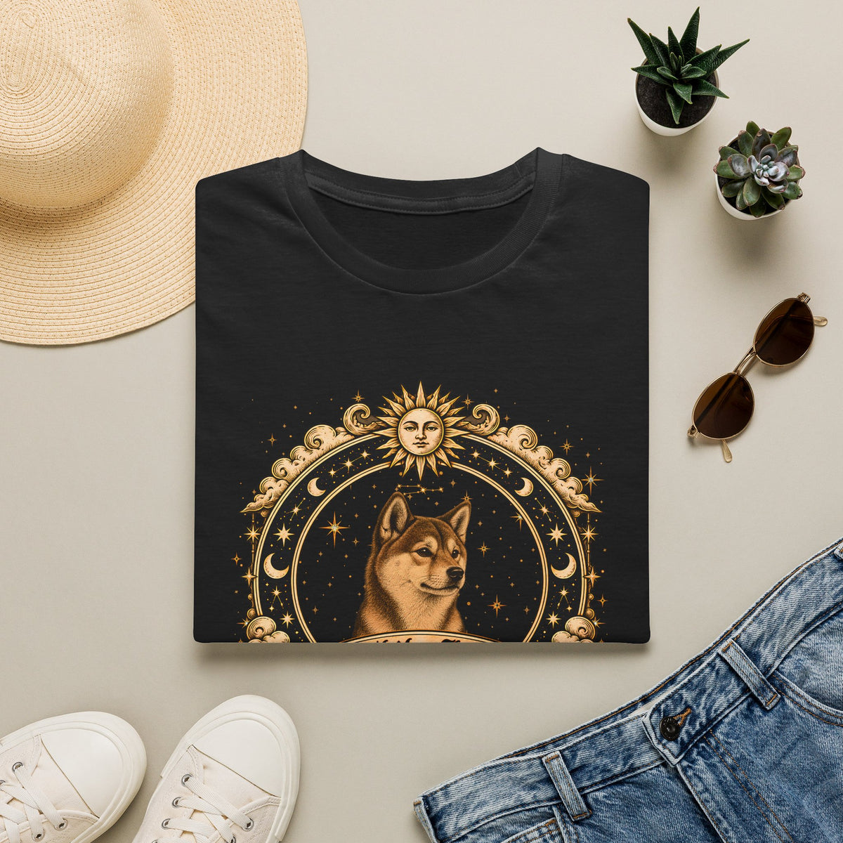 Zodiac Taurus Shiba Inu - Dog Horoscope Star Sign - Supersoft Unisex Funny T-shirt