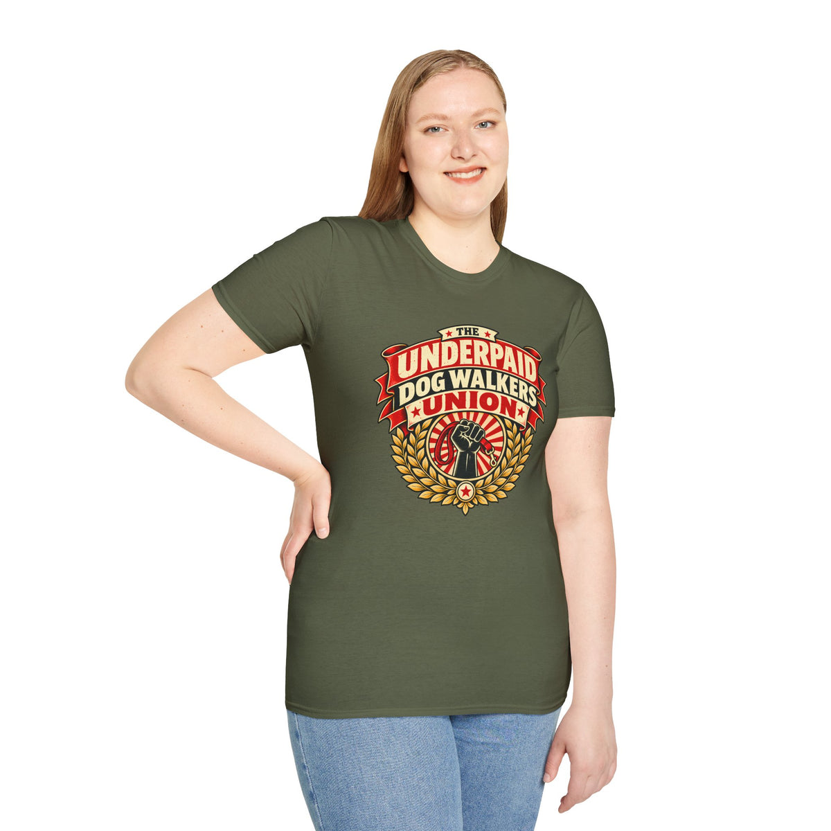 The Underpaid Dog Walkers Union - Supersoft Unisex T-shirt
