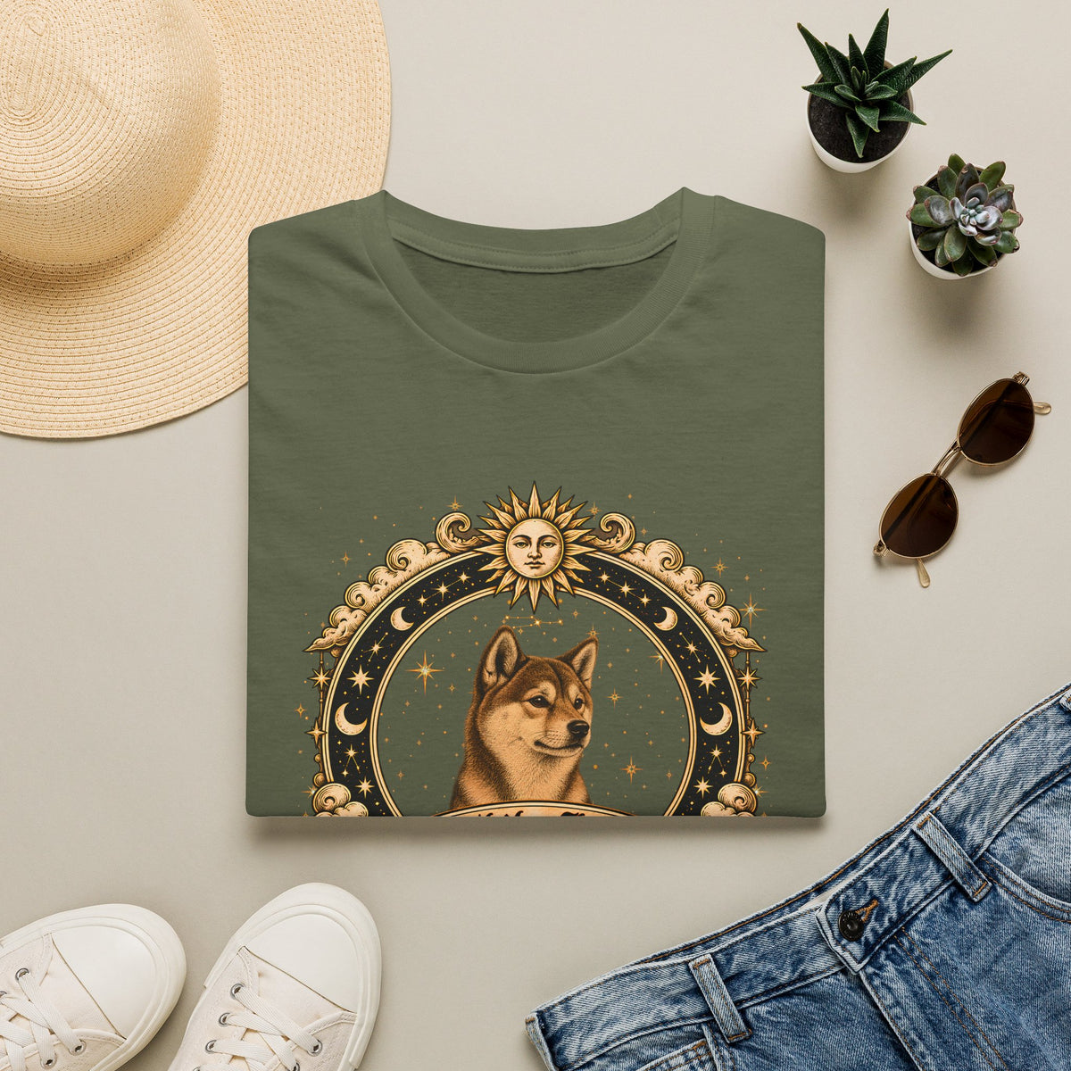 Zodiac Taurus Shiba Inu - Dog Horoscope Star Sign - Supersoft Unisex Funny T-shirt