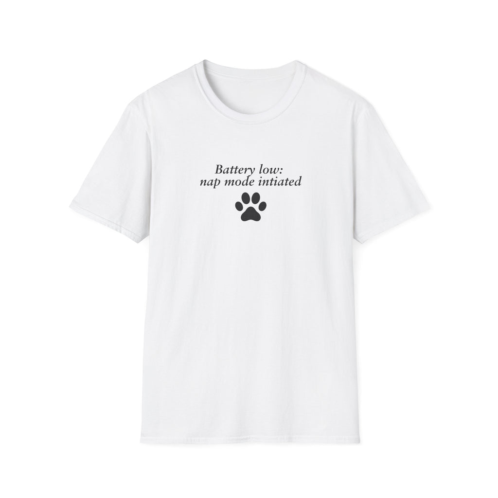 Adopted & Adored – Battery Low: Nap mode Initiated – Supersoft Unisex T-Shirt