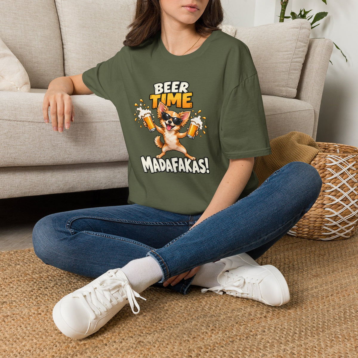 Beer Time, Madafakas! – Chihuahua - Supersoft Unisex T-shirt