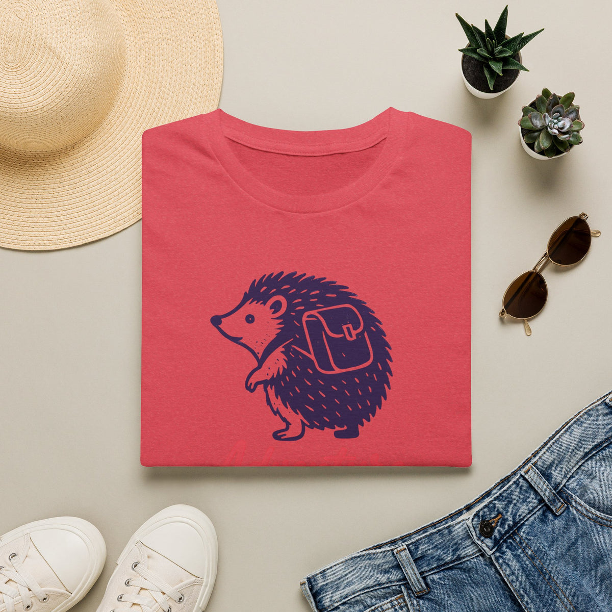 Adventure Awaits Hedgehog –  Supersoft Unisex T-Shirt