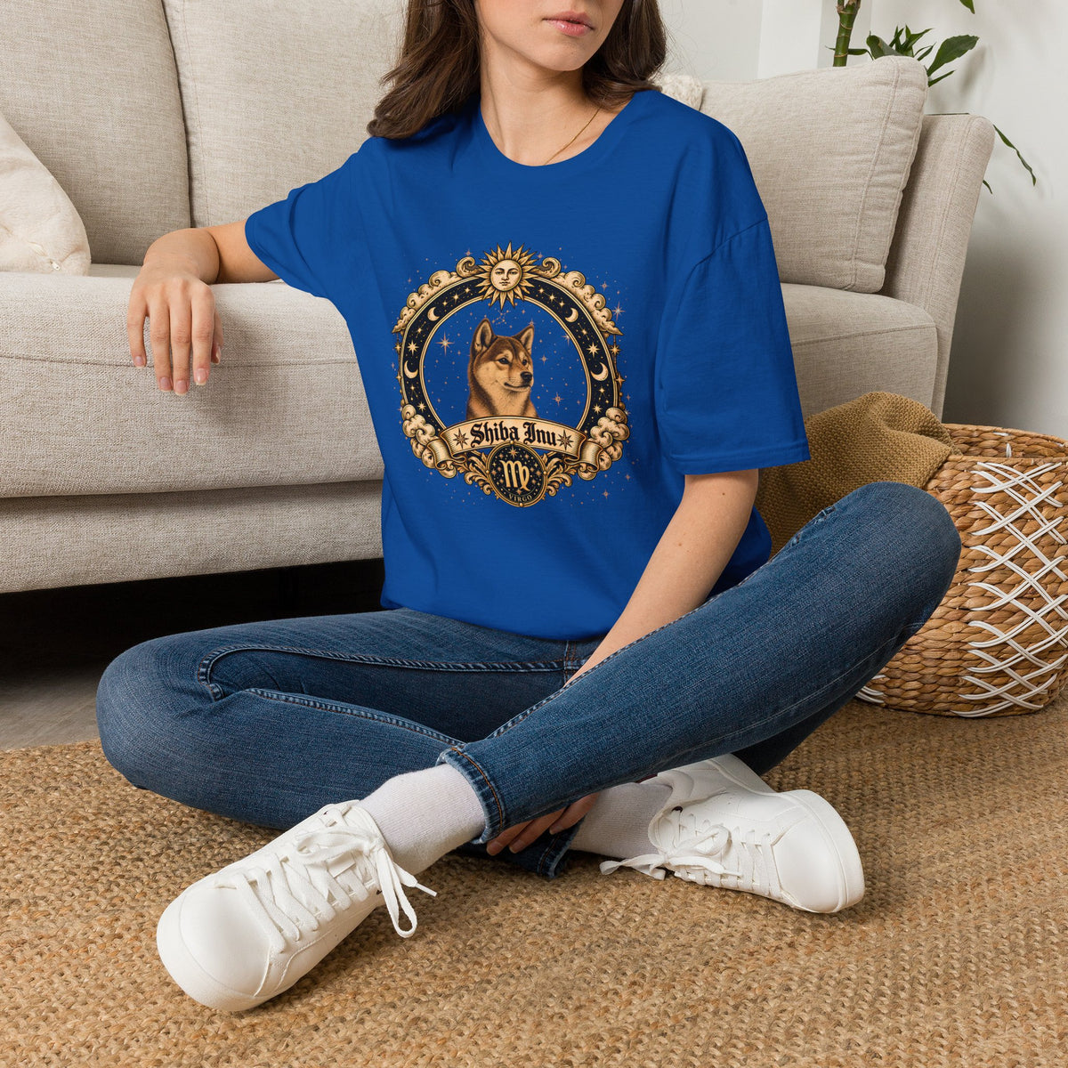 Zodiac Virgo Shiba Inu - Dog Horoscope Star Sign - Supersoft Unisex Funny T-shirt