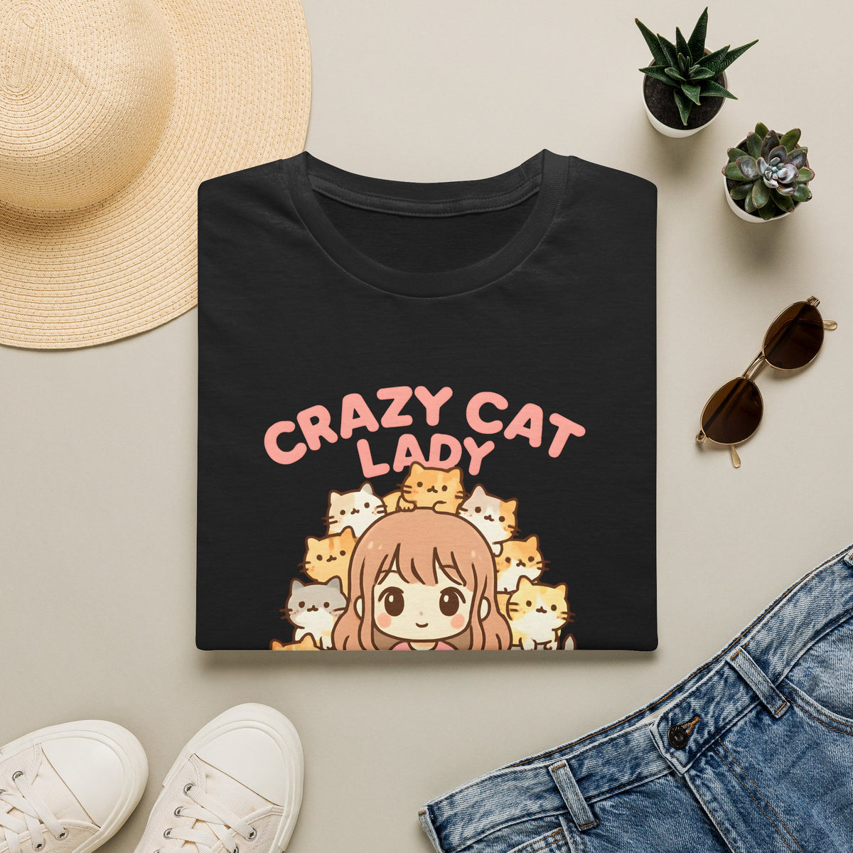 Crazy Cat Lady Cute Kawaii –  Supersoft Unisex T-Shirt