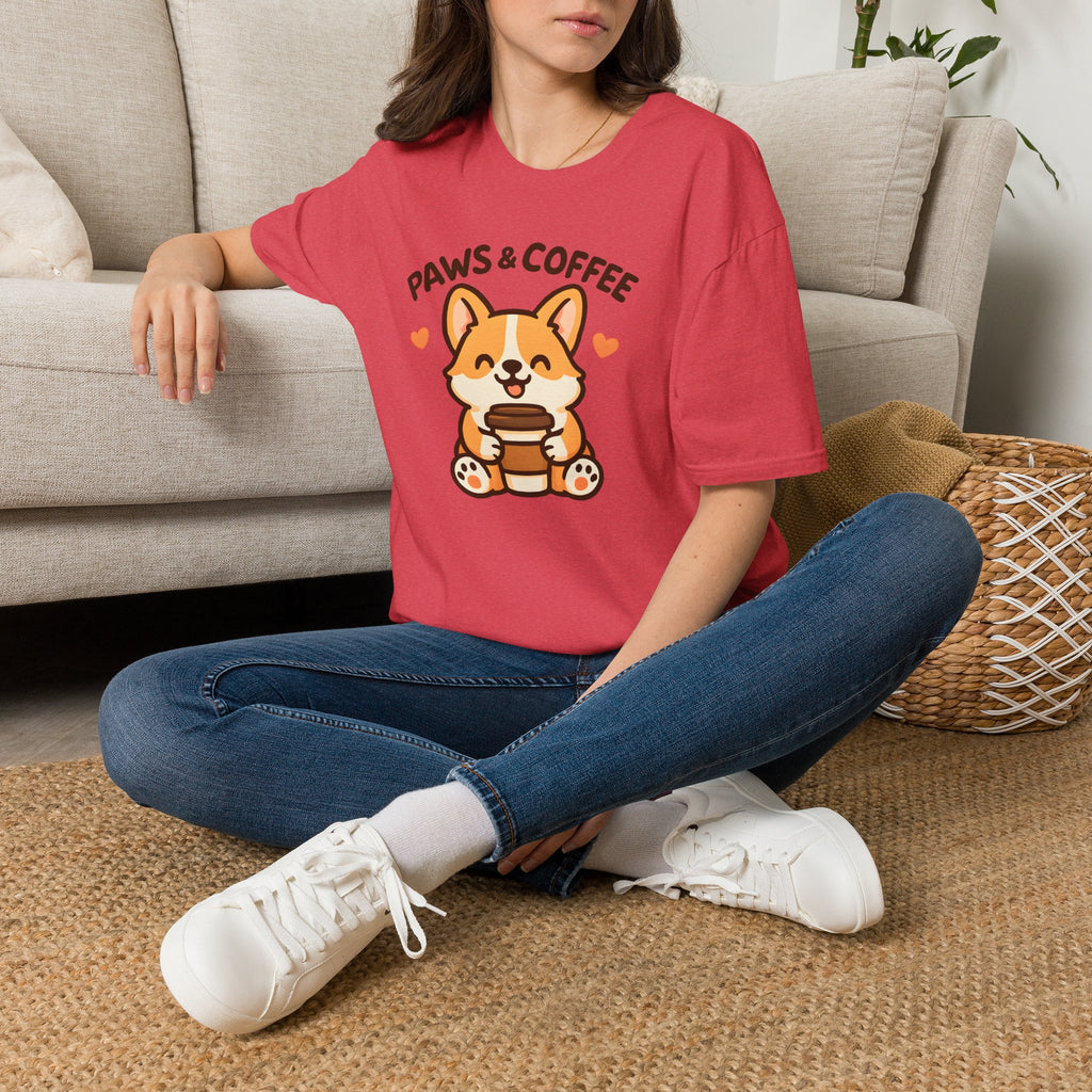 Paws and Coffee –  Supersoft Unisex T-Shirt