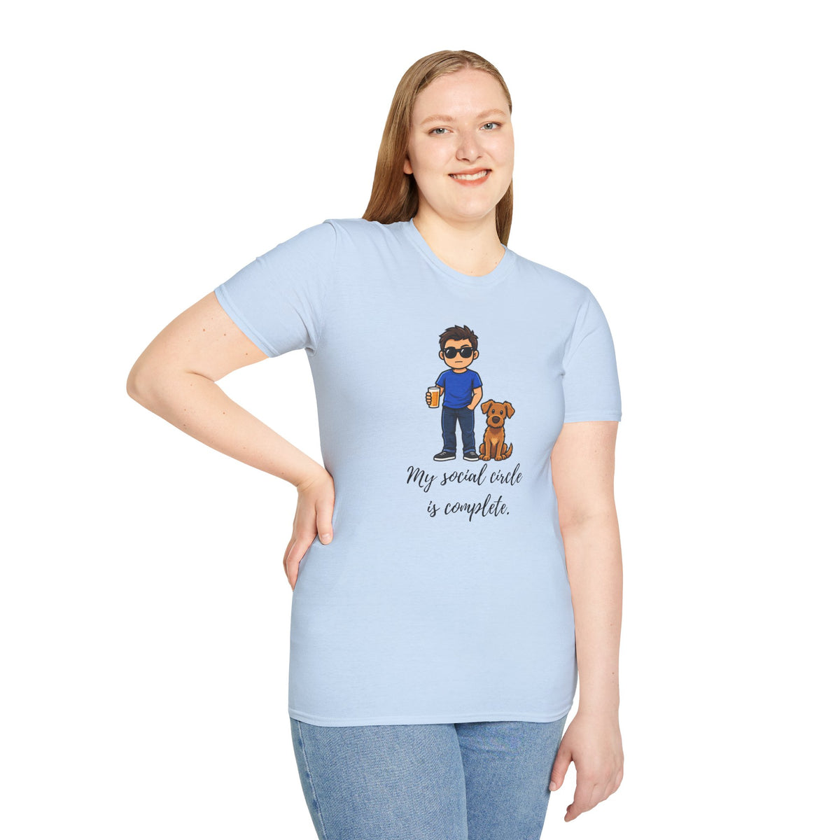 Beer, Dogs and Dudes - My Social Circle Is Complete - Supersoft Unisex T-shirt