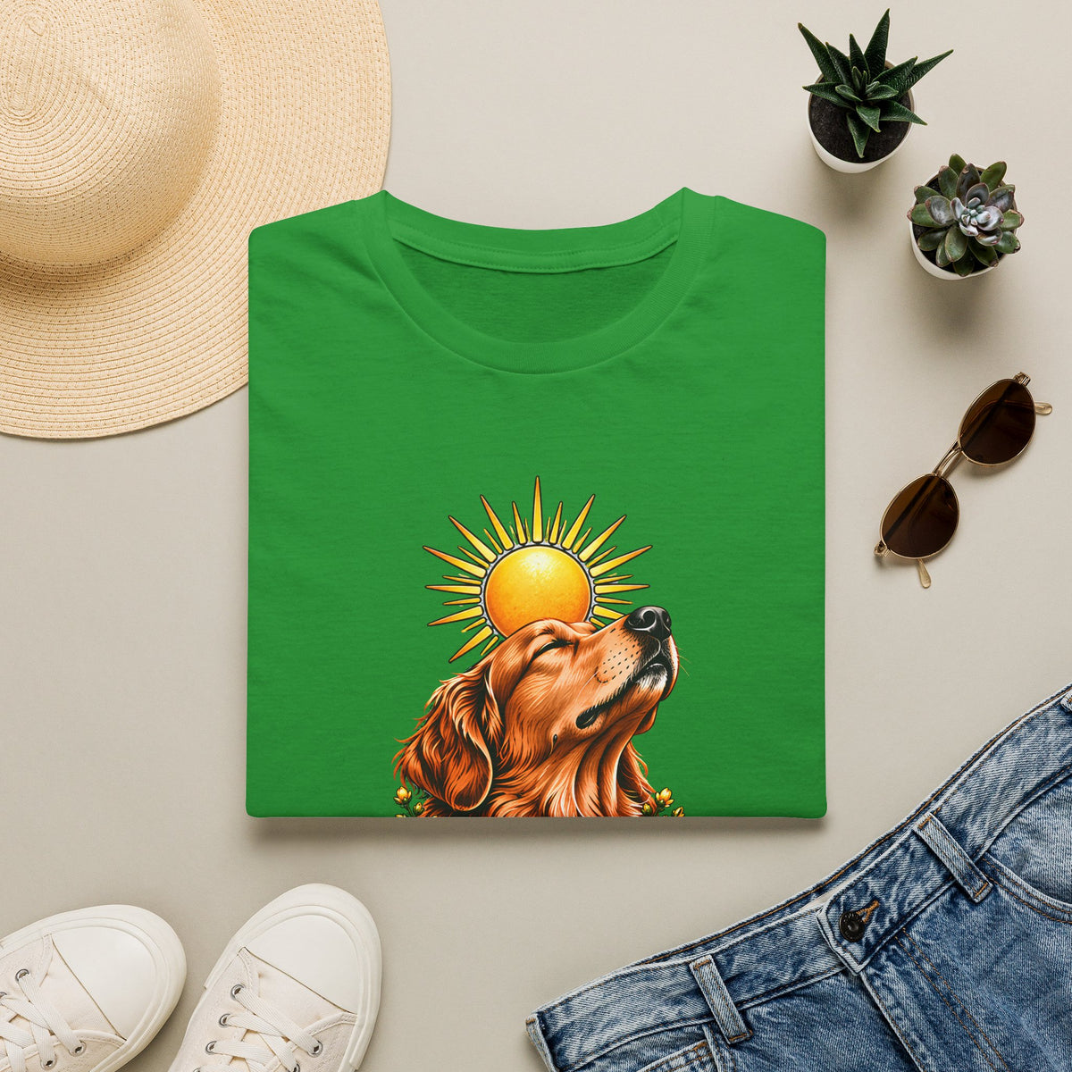 Faith Leads the Way - Golden Retriever - Supersoft Unisex T-shirt
