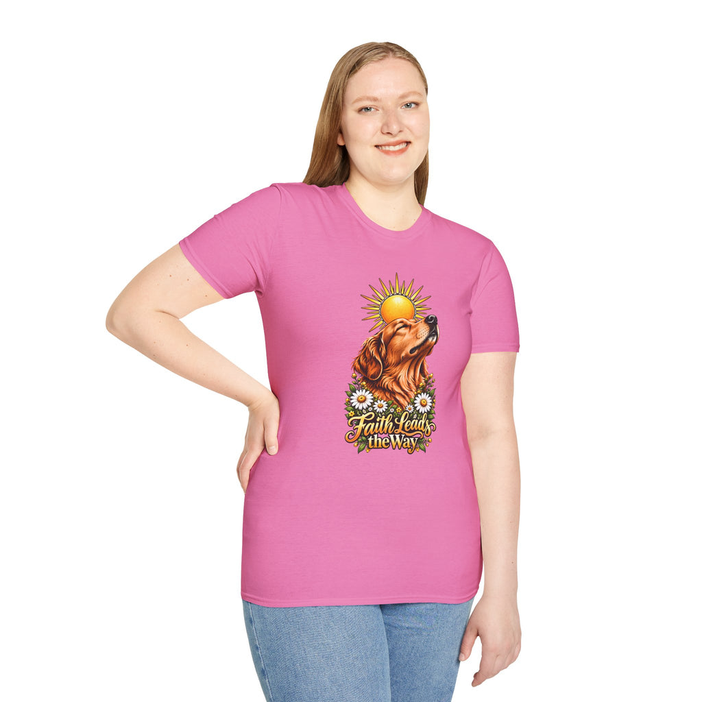Faith Leads the Way - Golden Retriever - Supersoft Unisex T-shirt