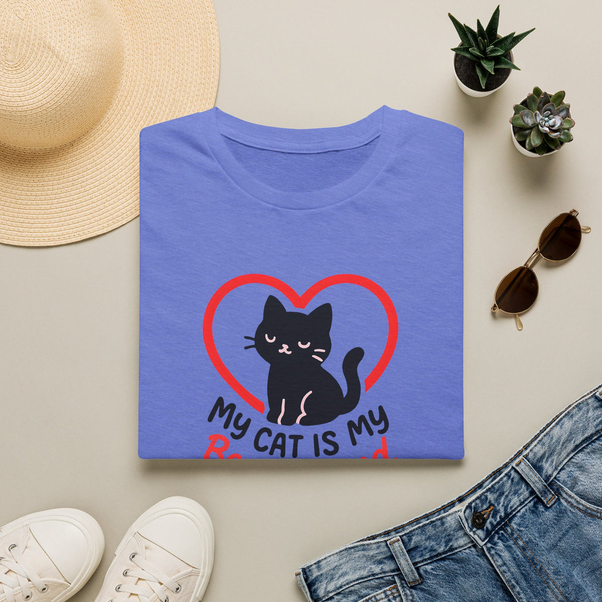 My Cat Is My Best Friend Cat –  Supersoft Unisex T-Shirt