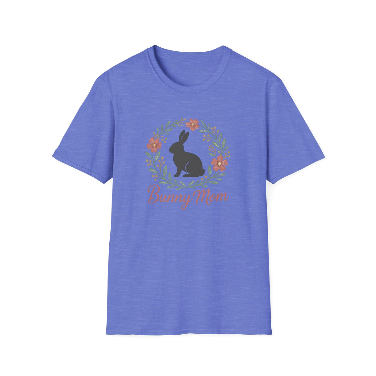 Bunny Mom Floral Wreath –  Supersoft Unisex T-Shirt