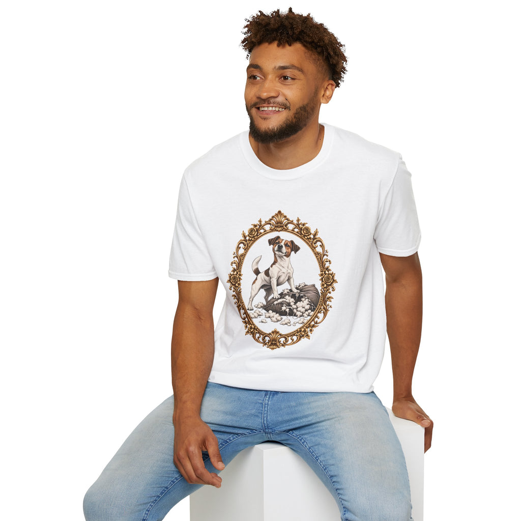 Sir Jack of the Shredded Cushion – Jack Russell - Supersoft Unisex T-shirt