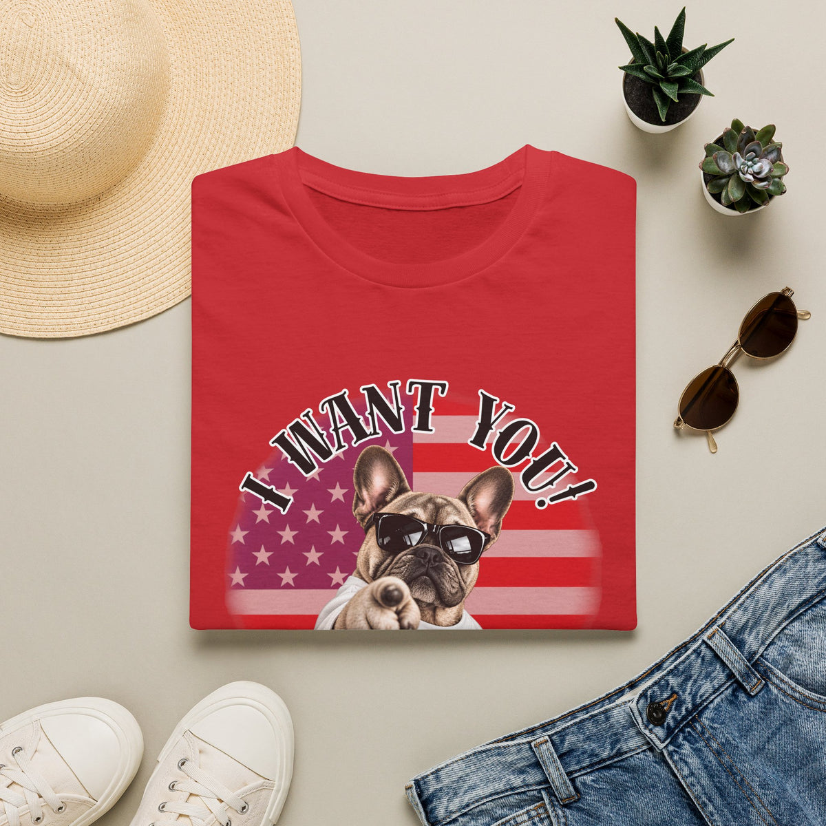 I WANT YOU!...To Drop the Sausage! – French Bulldog - Supersoft Unisex T-shirt