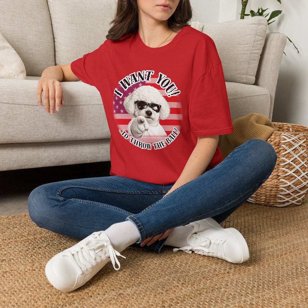 I WANT YOU!...To Throw the Ball! – Bichon Frise - Supersoft Unisex T-shirt