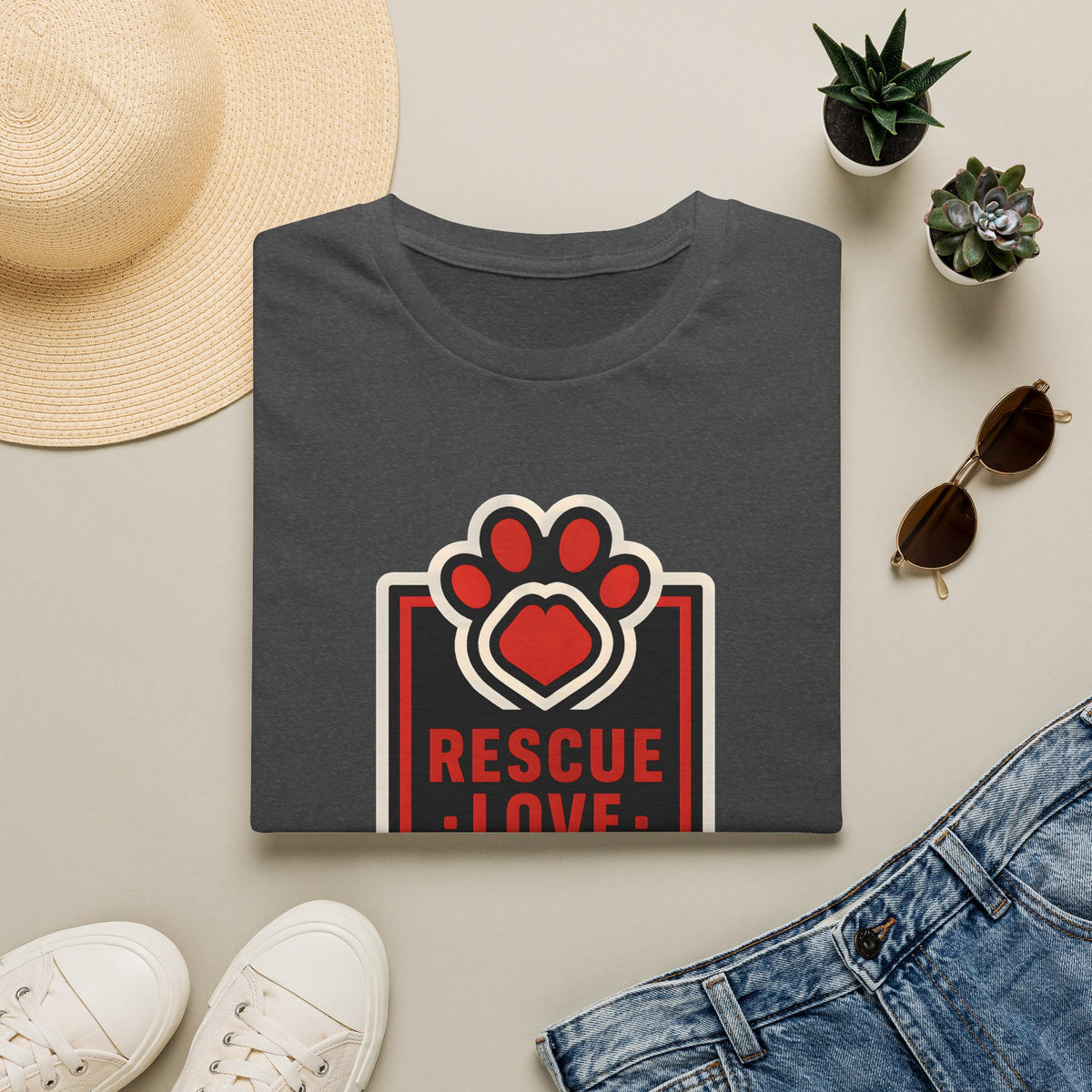 Rescue Love Repeat –  Supersoft Unisex T-Shirt