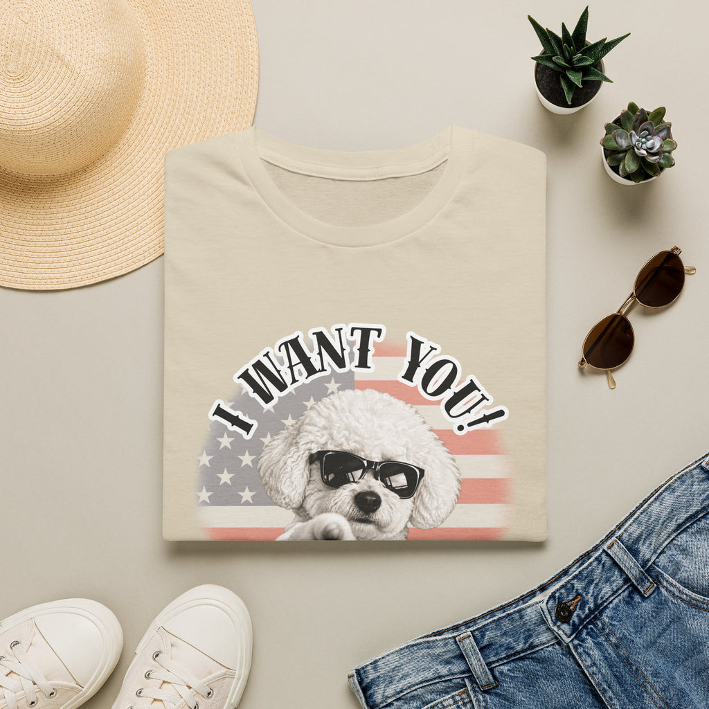 I WANT YOU!...To Rub My Belly! – Bichon Frise - Supersoft Unisex T-shirt