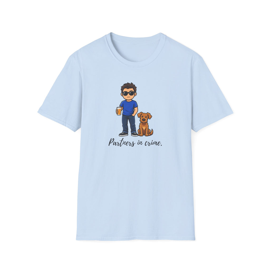 Beer, Dogs and Dudes - Partners in Crime - Supersoft Unisex T-shirt
