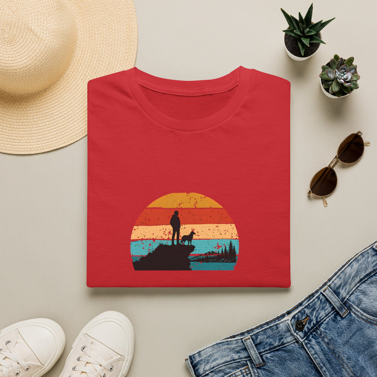 The Best View Comes With a Dog –  Supersoft Unisex T-Shirt