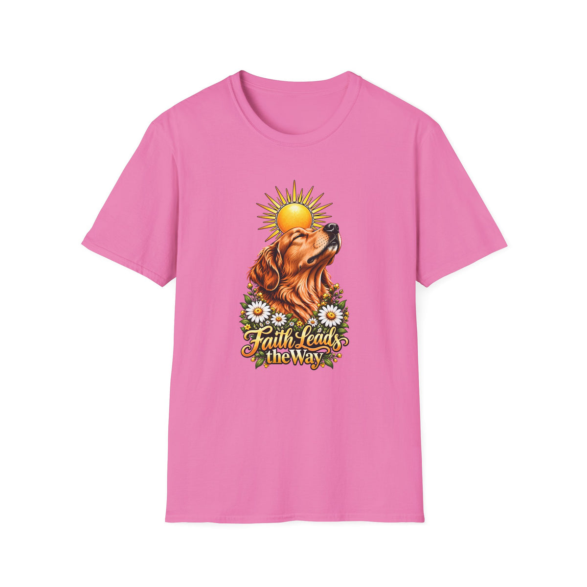 Faith Leads the Way - Golden Retriever - Supersoft Unisex T-shirt