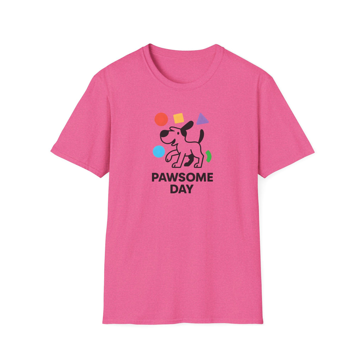 Dog with Colourful Shapes –  Supersoft Unisex T-Shirt