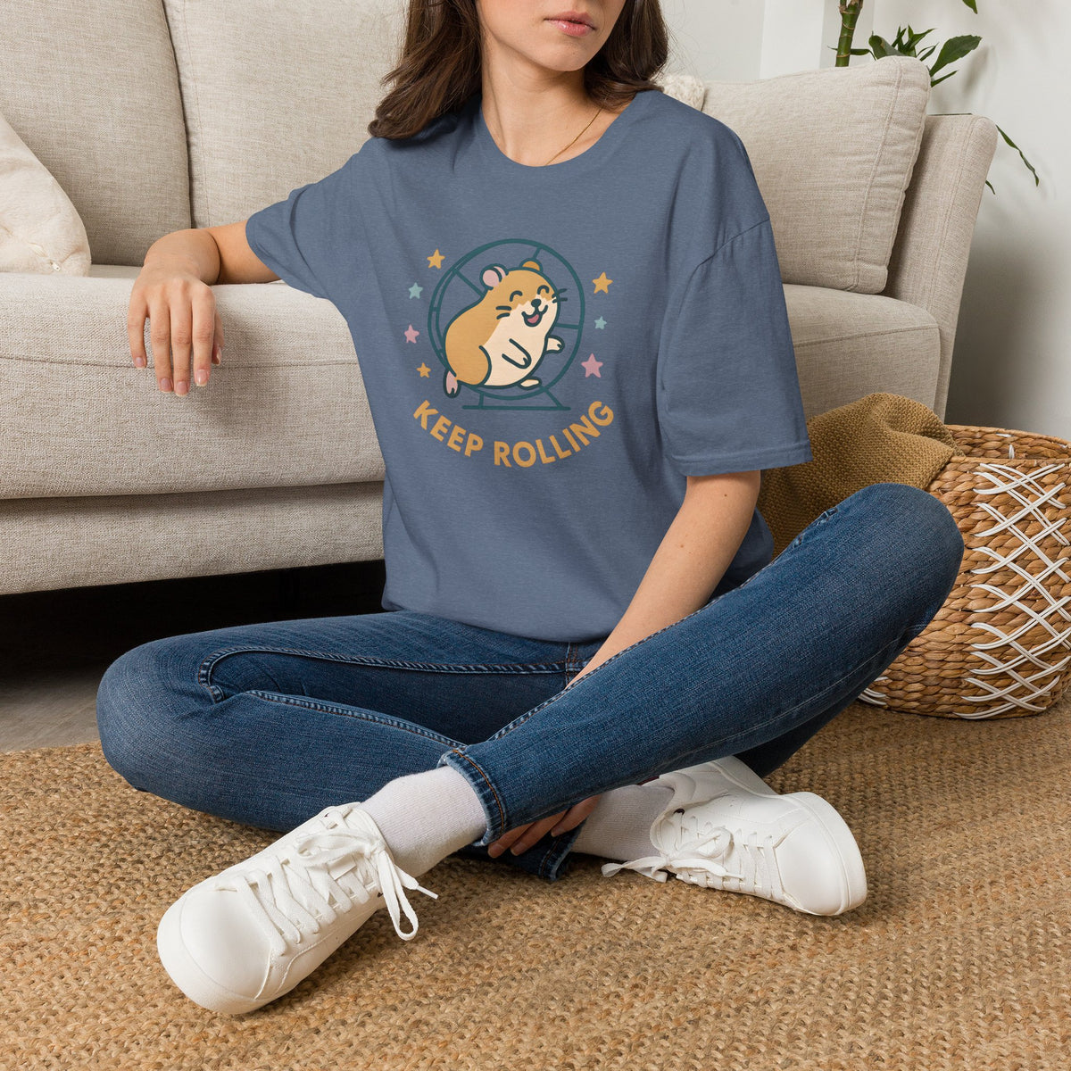 Keep Rolling Hamster –  Supersoft Unisex T-Shirt