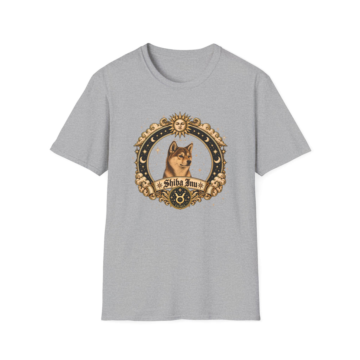 Zodiac Taurus Shiba Inu - Dog Horoscope Star Sign - Supersoft Unisex Funny T-shirt