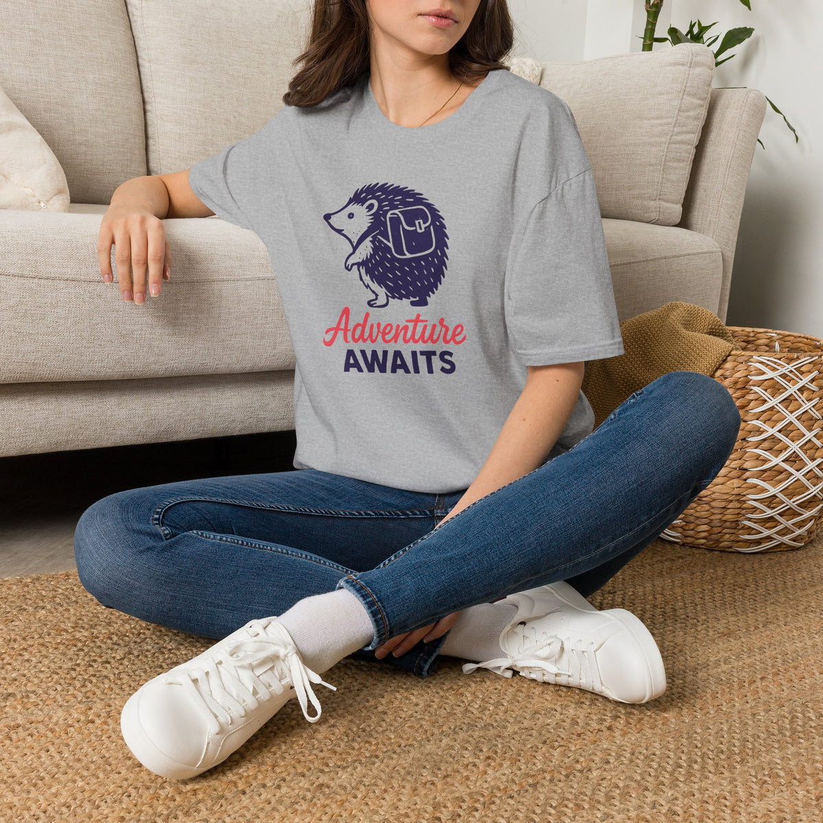 Adventure Awaits Hedgehog –  Supersoft Unisex T-Shirt