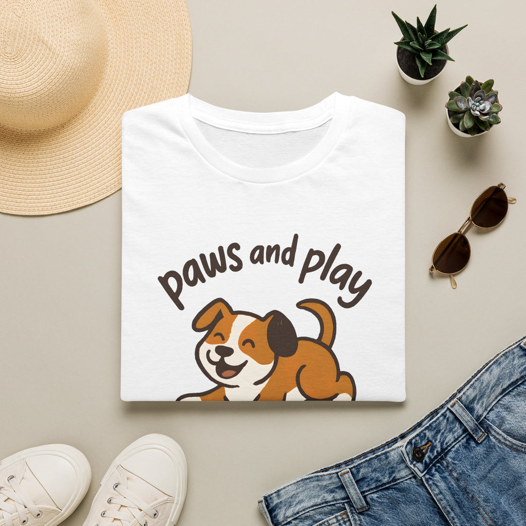 Paws and Play Cute Dog Kawaii –  Supersoft Unisex T-Shirt