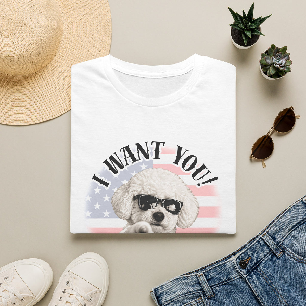 I WANT YOU!...To Rub My Belly! – Bichon Frise - Supersoft Unisex T-shirt