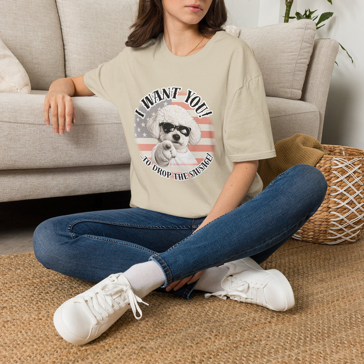 I WANT YOU!...To Drop The Sausage! – Bichon Frise - Supersoft Unisex T-shirt