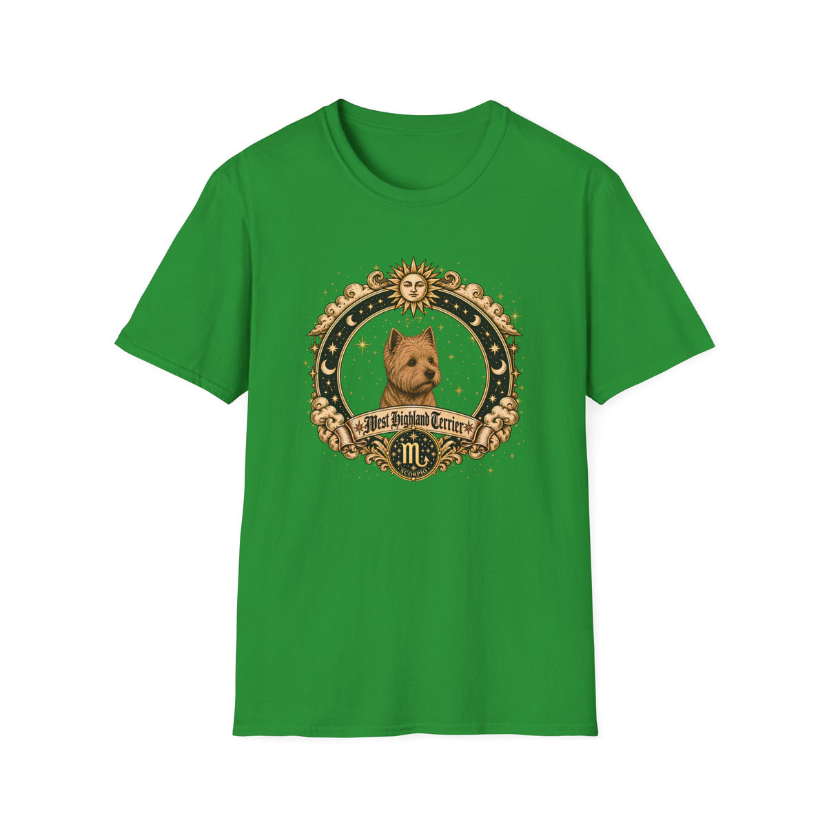 Zodiac Scorpio West Highland Terrier - Dog Horoscope Star Sign - Supersoft Unisex Funny T-shirt
