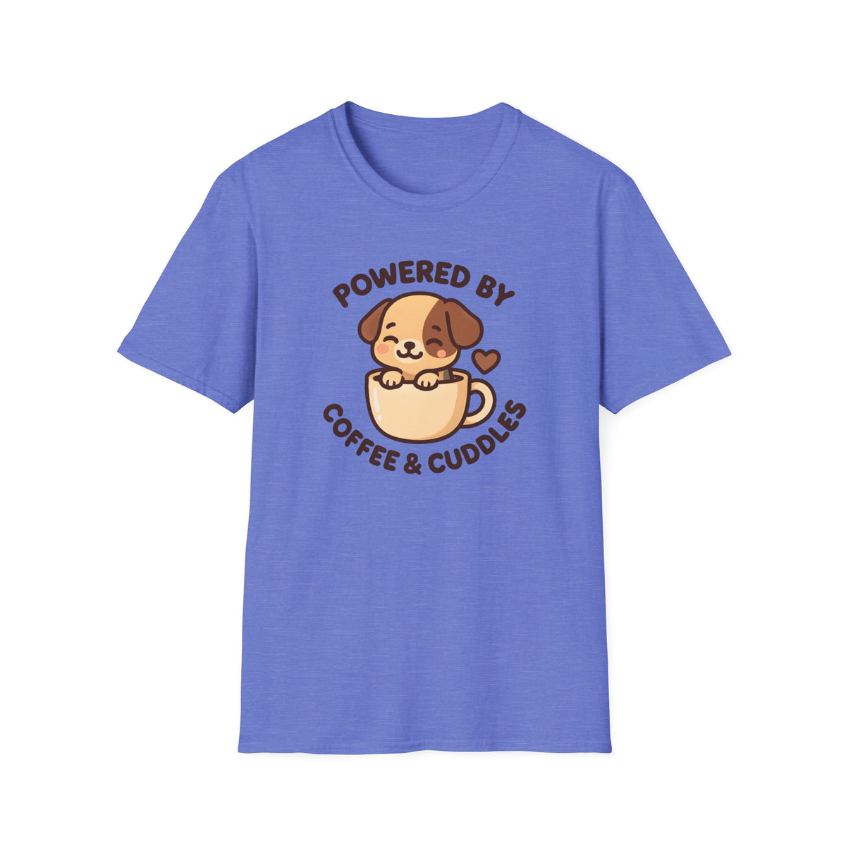 Powered by Coffee and Cuddles Puppy –  Supersoft Unisex T-Shirt