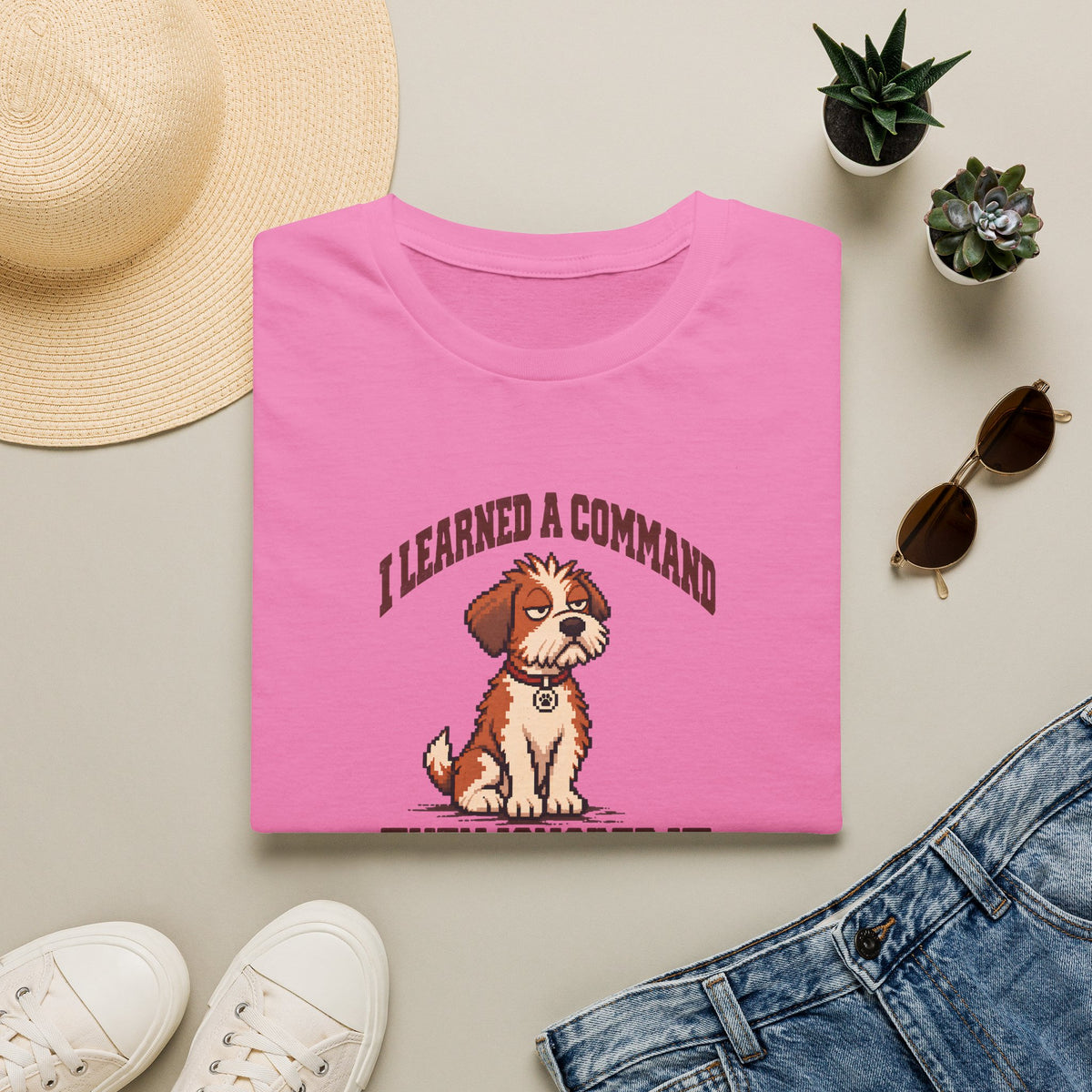 Grumpy Dog 2 - I Learned a Command Then Ignored It –  Supersoft Unisex T-Shirt